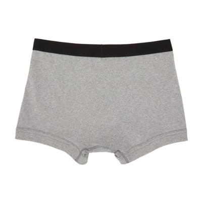 Shop Tom Ford Two-pack Grey Jersey Boxer Briefs In 020 Grey