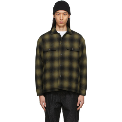 Shop Flagstuff Green & Black Insulated Check Shirt In Yellow