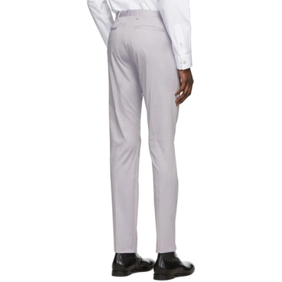 Shop Paul Smith Grey Slim Chino Trousers In 50 Lilac