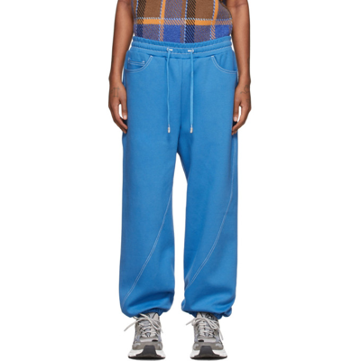 Shop Ader Error Blue Denim Stitch Lounge Pants