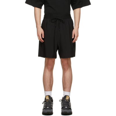 Shop Adidas Originals Black Knit Yoga Shorts