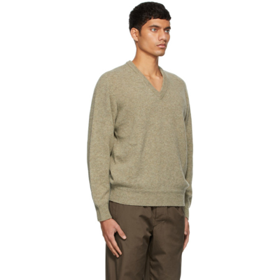 Seamless V-neck Sweater Meadow In Green