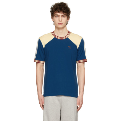 Shop Wales Bonner Blue Adidas Originals Edition College T-shirt In Marine