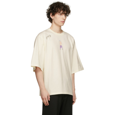 Shop Martin Asbjørn Off-white Printed Cooper T-shirt In Vanilla