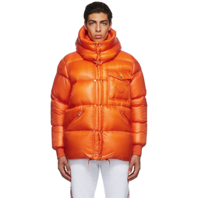 Moncler Lamentin Micro Ripstop Down Jacket In Orange | ModeSens