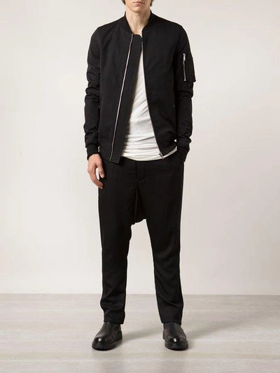 Shop Rick Owens Classic Bomber Jacket