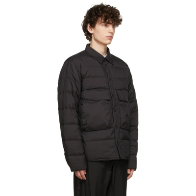 Shop Goldwin Ssense Exclusive Black Down Shirt Jacket In Black Bk