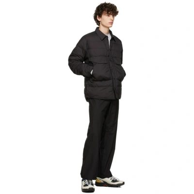 Shop Goldwin Ssense Exclusive Black Down Shirt Jacket In Black Bk