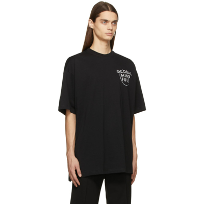 Vetements Black 'global Mindfuck' T-shirt In Black