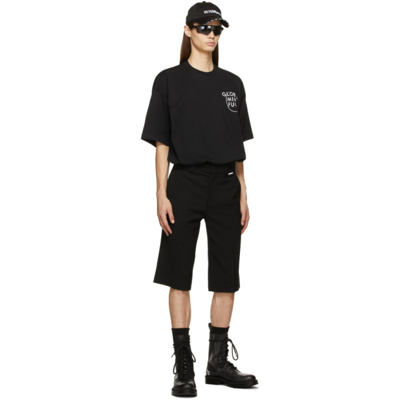 Vetements Black 'global Mindfuck' T-shirt In Black