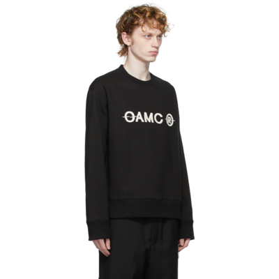 Shop Oamc Black Tilt Crewneck Sweatshirt In 001 Black