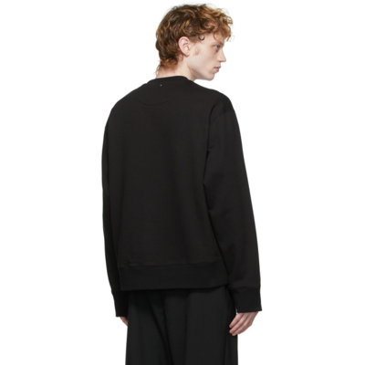 Shop Oamc Black Tilt Crewneck Sweatshirt In 001 Black