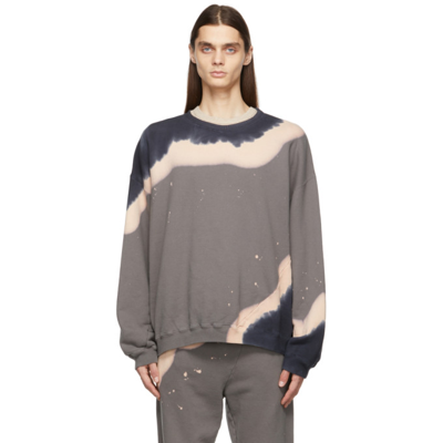 Noma T.d. Grey & Black Hand-dye Twist Sweatshirt | ModeSens