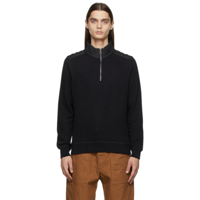 Shop Belstaff Black Jaxon Quarter-zip Sweatshirt In 90000 Black