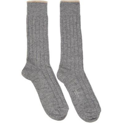 Shop Paul Smith Four-pack Grey Quash Lurex Socks In 70 Grey