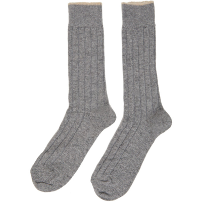 Shop Paul Smith Four-pack Grey Quash Lurex Socks In 70 Grey