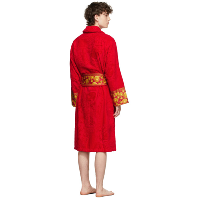 Shop Versace Red Medusa Amplified Robe In Z7012 Red