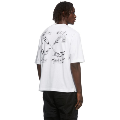 Shop Off-white White Paint Splat Arrow T-shirt In White/black