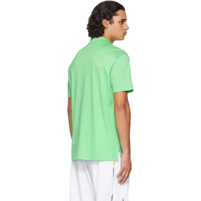 Shop Versace Green Medusa Polo In 2g130 Mint/hibiscus