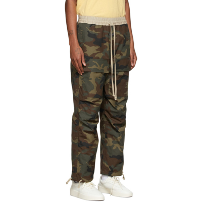 Shop Fear Of God Khaki Camouflage Cargo Pants