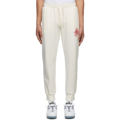 Shop Casablanca Off-white Casa Sport Embroidered Lounge Pants In Off White - Casa Spo