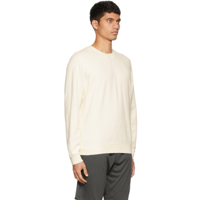 Shop Sunspel White Loopback Sweatshirt In Archive White Whai