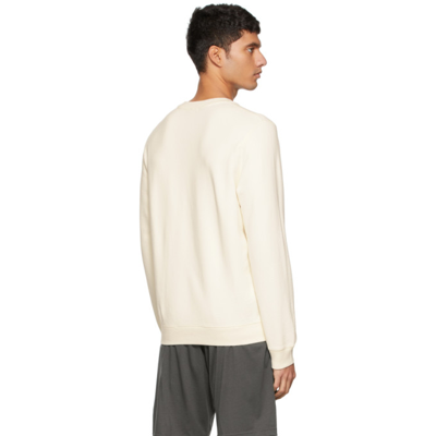 Shop Sunspel White Loopback Sweatshirt In Archive White Whai