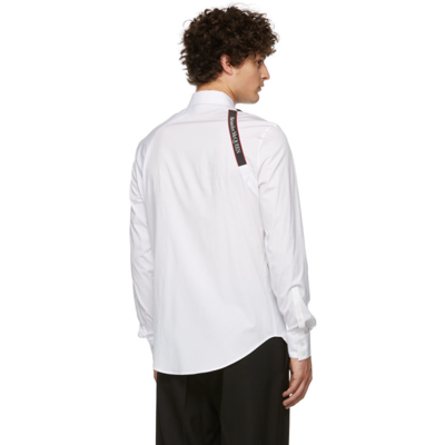 Shop Alexander Mcqueen White Poplin Shirt In 9000 White