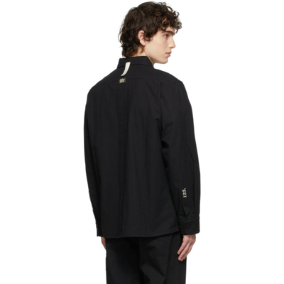 Shop Advisory Board Crystals Black Cotton Work Shirt In Anthracite