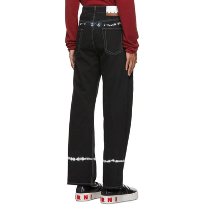 Shop Marni Dyed Straight-leg Jeans In 00n99 Black