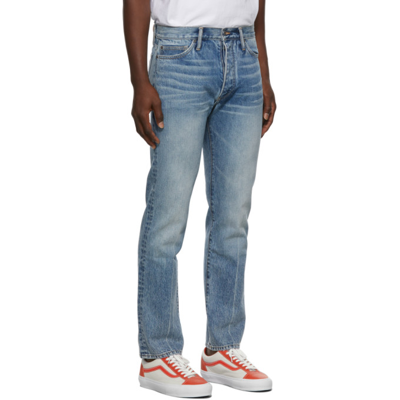 Shop Rhude Classic Fit Jeans In Indigo0032