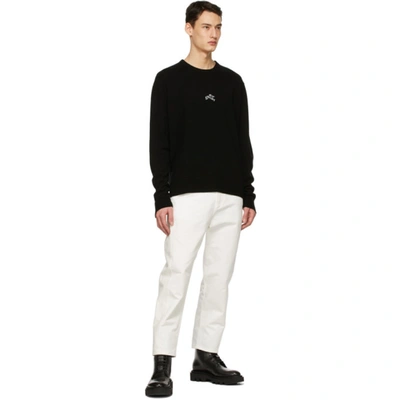 Shop Givenchy Black Cashmere Embroidered Refracted Sweater In 001-black