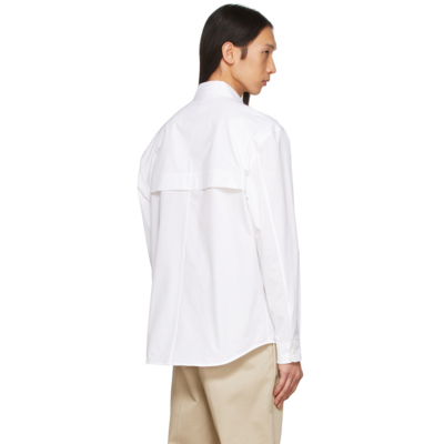 Shop Ami Alexandre Mattiussi White Patch Pockets Overshirt In 100 White