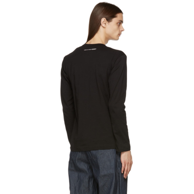 Shop Comme Des Garçons Shirt Black Logo Long Sleeve T-shirt In 1 Black