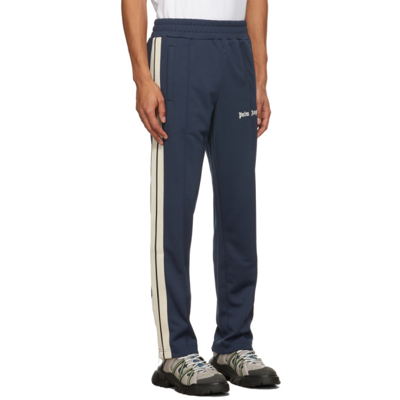 Shop Palm Angels Navy Classic Track Pants In Blue White