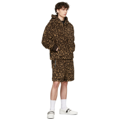 Shop Amiri Brown & Tan Printed Leopard Shorts In Brown / Tan-polar Fl