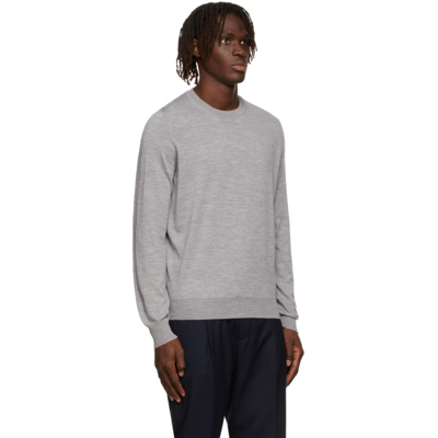 Shop Brunello Cucinelli Grey Wool & Cashmere Lightweight Sweater In Cr73 Grigio