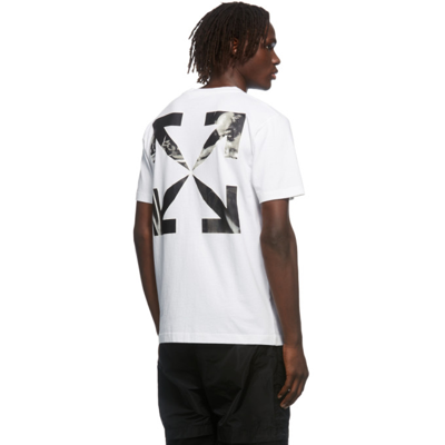 Shop Off-white White Carav Arrow Logo T-shirt In White/black
