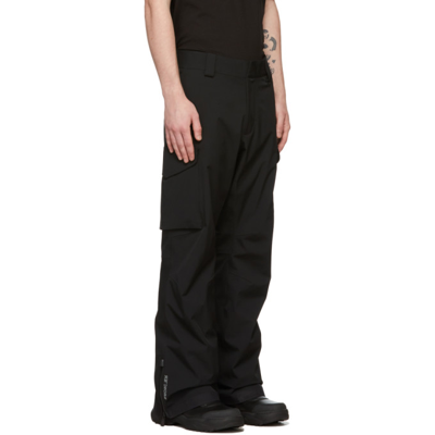 Shop Moncler Black Nylon Snow Pants In 999 Black