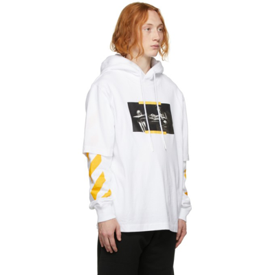 Shop Off-white White Caravaggio Painting Hoodie