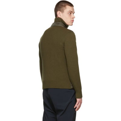 Shop Moncler Green Down Tricot Jacket In 885 Green