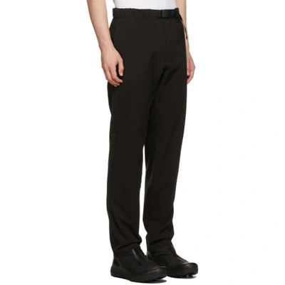 Shop Goldwin Black Technical Tapered Trousers In Black Bk