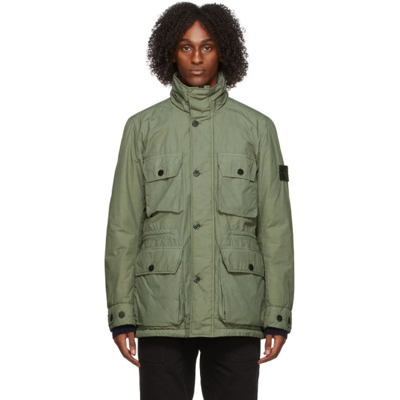 Stone Island Naslan Light Watro Green Jacket In V Sage | ModeSens