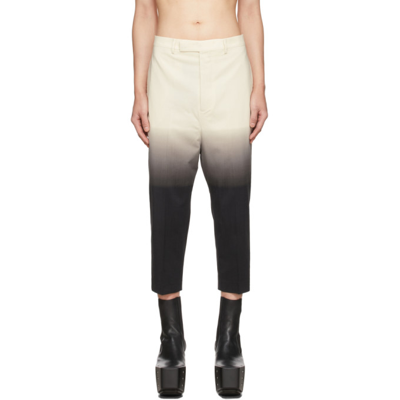 Shop Rick Owens Black Astaires Cropped Trousers In 09a Blk Degrade