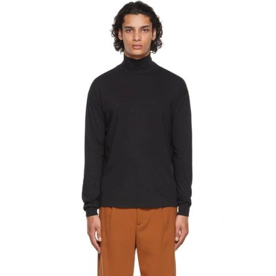 Shop Auralee Black Hi Neck Turtleneck