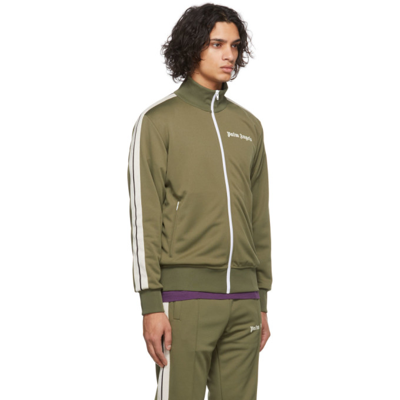 Shop Palm Angels Green Classic Track Jacket In Military