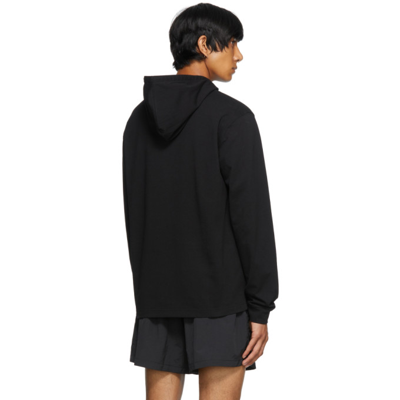 Shop Paco Rabanne Jersey Logo Print Hoodie In M004 Black