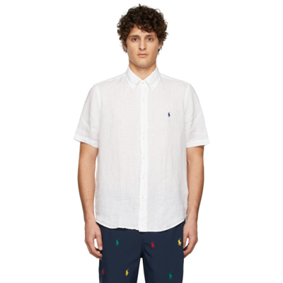 Shop Polo Ralph Lauren White Linen Classic Fit Shirt