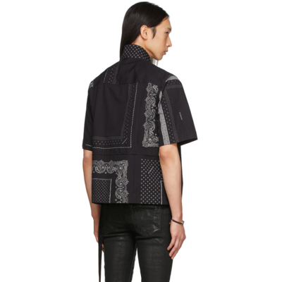 Shop Givenchy Black Bandana Boxy Shirt In 004-black/white