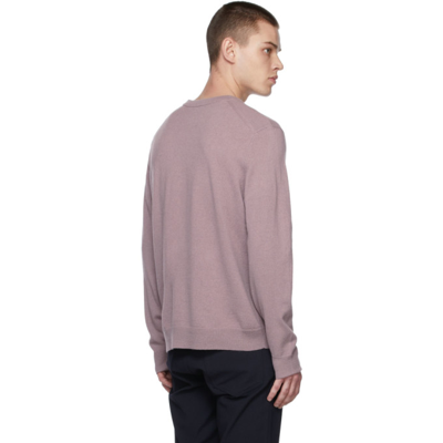 Shop Theory Purple Hilles Crewneck Sweater In 01v Dusty Orchid
